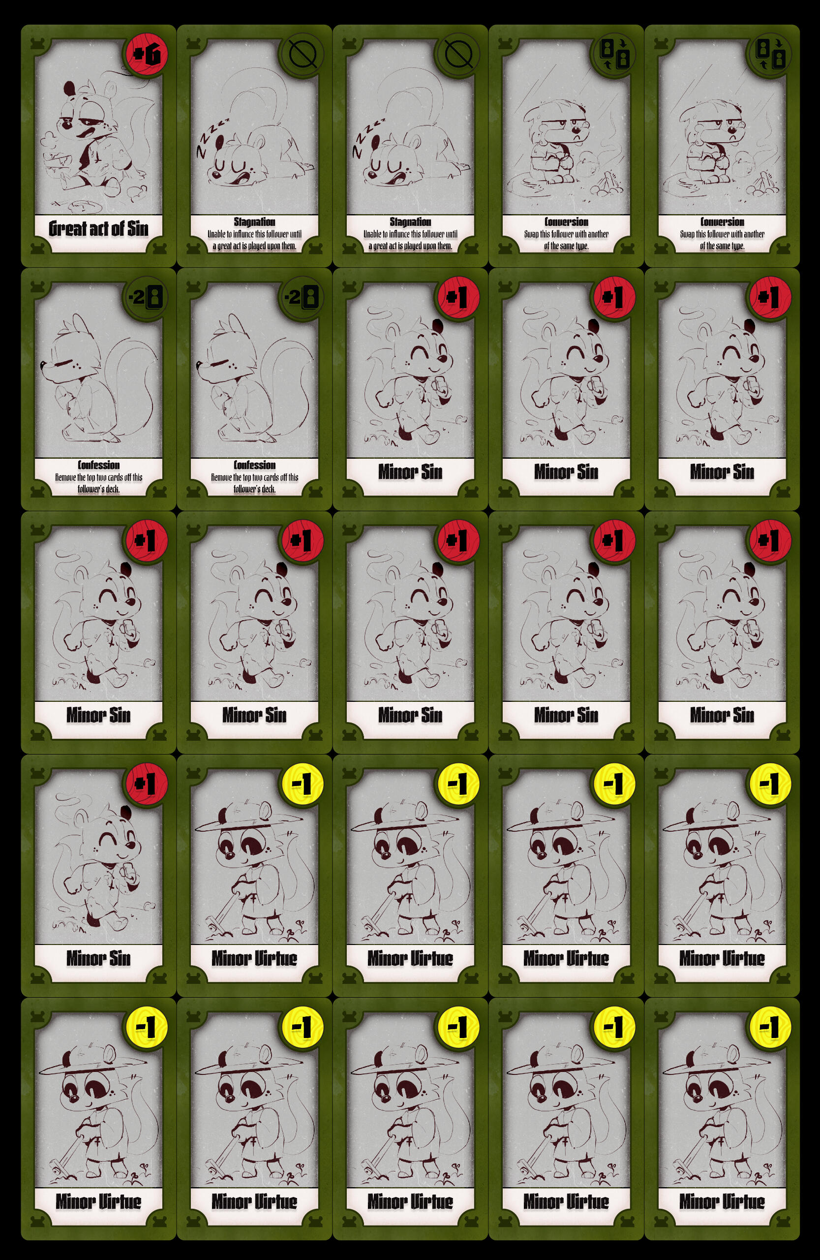 Skunk Card Sheet Skunk Card Sheet
